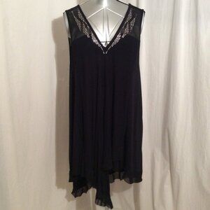Lane Bryant Grecian Asymmetrical Black 26/28
